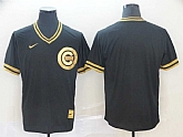 Cubs Blank Black Gold Nike Cooperstown Collection Legend V Neck Jersey (1),baseball caps,new era cap wholesale,wholesale hats